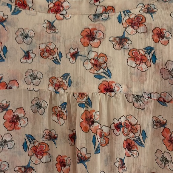 KUT from the Kloth chiffon cherry blossom button down blouse 3X - Picture 6 of 6